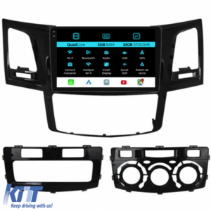 Navigation for Toyota Hilux VII (2004-2015), 9Inch, 2Gb Ram, 32Gb Storage, Carplay