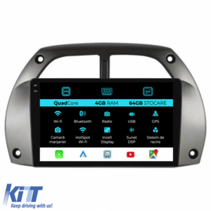 Navigation for Toyota Rav 4, (2000-2005), QuadCore, 9 Inch, 4Gb Ram, 64Gb Storage, Carplay