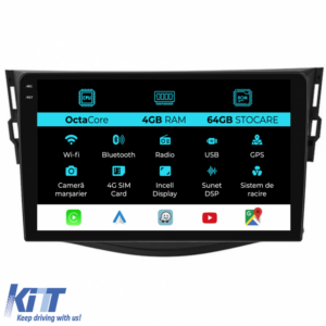Navigation for Toyota Rav 4, (2006-2013), 9Inch, 4Gb Ram, 64Gb Storage, Carplay