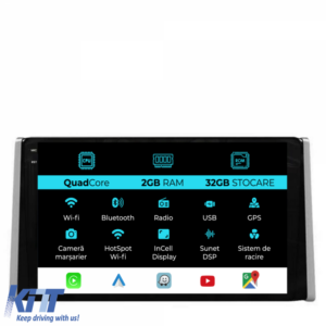 Navigation for Toyota Rav4, (2018-2024), 9 Inch, 2Gb Ram, 32Gb Storage, Carplay