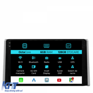 Navigation for Toyota Rav4, 2018-2024, 9 Inch, 6Gb Ram, 128Gb Storage, Carplay