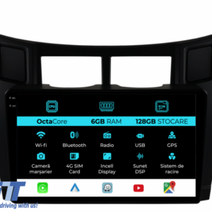 Navigation for Toyota Yaris, (2005-2011), 9 Inch, 6Gb Ram, 128Gb Storage, Carplay.