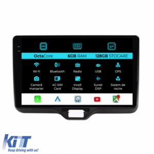 Navigation for Toyota Yaris P21 (2020-2025), 10 Inch, 6Gb Ram, 128Gb Storage, Carplay