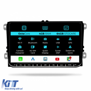 Navigation for Volkswagen, 9 Inch, 4Gb Ram, 64Gb storage, Carplay.