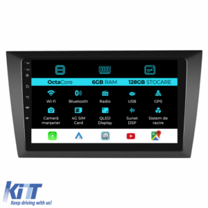 Navigation for Volkswagen Golf 6, 2009 - 2013, 9 Inch, 6Gb Ram, 128Gb storage, Carplay