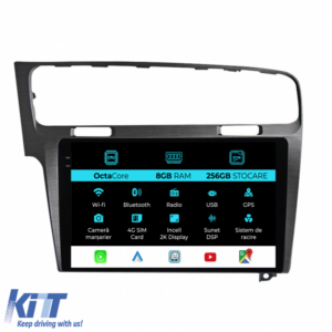 Navigation for Volkswagen Golf 7 (2013-2020), 10Inch, 8Gb Ram, 256Gb Storage, Carplay