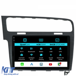 Navigation for Volkswagen Golf 7 (2013-2020), QuadCore, 10 Inch, 4Gb RAM, 64Gb Storage, Carplay