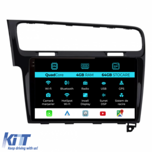 Navigation for Volkswagen Golf 7 (2013-2020), QuadCore, 10Inch, 4Gb Ram, 64Gb Storage, Carplay