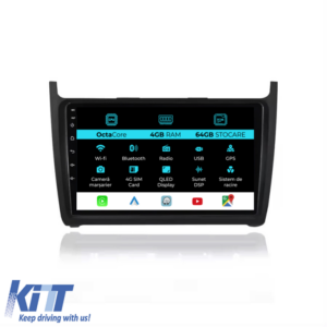 Navigation for Volkswagen Polo, (2009-2018), 9Inch, 4Gb Ram, 64Gb Storage, Carplay