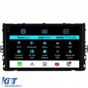 Navigation for Volkswagen T-Roc, (2017-2025), 9Inch, 6Gb Ram, 128Gb Storage, Carplay.