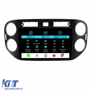 Navigation for Volkswagen Tiguan, 2011-2016, 9Inch, 4Gb Ram, 64Gb Storage, Carplay