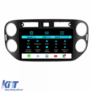 Navigation for Volkswagen Tiguan, 2011-2016, QuadCore, 9 Inch, 4Gb RAM, 64Gb Storage, Carplay