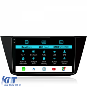 Navigation for Volkswagen Tiguan, 2016 - 2023, 10 Inch, 2Gb Ram, 32Gb Storage, Carplay