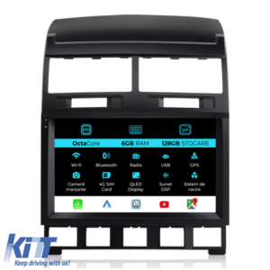 Navigation for Volkswagen Touareg, (2003-2010), 9Inch, 6Gb Ram, 128Gb Storage, Carplay