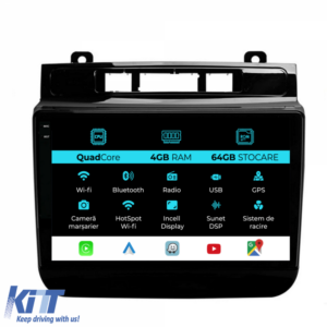 Navigation for Volkswagen Touareg, (2010-2018), QuadCore, 9 Inch, 4Gb RAM, 64Gb Storage, Carplay