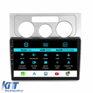Navigation for Volkswagen Touran (2003-2010), 10 Inch, 4Gb Ram, 64Gb Storage, Carplay