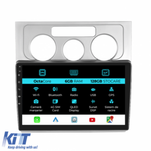 Navigation for Volkswagen Touran (2003-2010), 10 Inch, 6Gb Ram, 128Gb Storage, Carplay