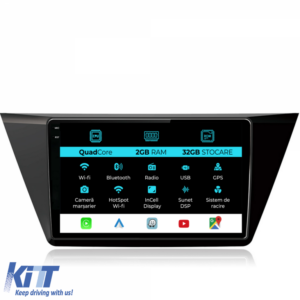 Navigation for Volkswagen Touran, 2015 - 2020, 10 Inch, 2Gb Ram, 32Gb Storage, Carplay