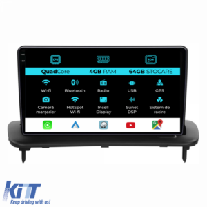Navigation for Volvo S40, (2004-2012), QuadCore, 9 Inch, 4Gb Ram, 64Gb Storage, Carplay