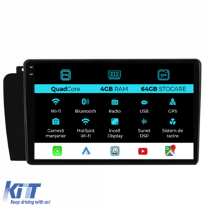 Navigation for Volvo S60, (2004-2010), QuadCore, 9 Inch, 4Gb Ram, 64Gb Storage, Carplay