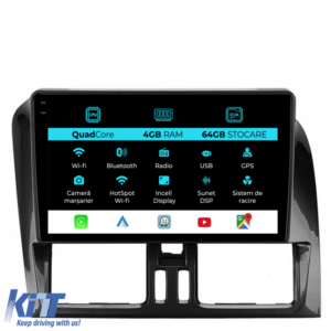 Navigation for Volvo Xc60 (2008 - 2017), QuadCore, 9 Inch, 4Gb RAM, 64Gb storage, Carplay