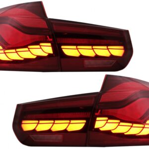 OLED Taillights Conversion to M4 Design suitable for BMW 3 Series F30 Pre LCI & LCI (2011-2019) F35 F80 Red Clear with Dynamic Sequential Turning Light