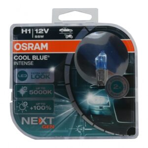 OSRAM COOL BLUE INTENSE NEXT GEN H1 Auto-Moto Halogen Headlamp 64150CBN-HCB 12V Hard cover box (2 Units)