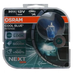 OSRAM COOL BLUE INTENSE NEXT GEN H11 Auto-Moto Halogen Headlamp 64211CBN-HCB 12V Hard cover box (2 Units)