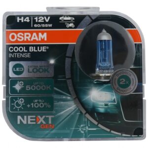 OSRAM COOL BLUE INTENSE NEXT GEN H4 Auto-Moto Halogen Headlamp 64193CBN-HCB 12V Hard core Box (2 Units)