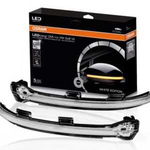 Osram Dynamic Full LED Mirror Indicators LEDriving suitable for VW Golf 7 & 7.5 (08/2012-) VW Touran II (05/2015-) Lamando (2014 -2019) White Edition