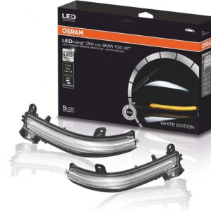 Osram Dynamic Full LEDriving Mirror Indicators suitable for BMW 1 Series F20 F21 2 Series F22 F23 F87 M2 3 Series F30 F31 F34 GT 4 Series F32 F33 F36 X1 E84 White Edition