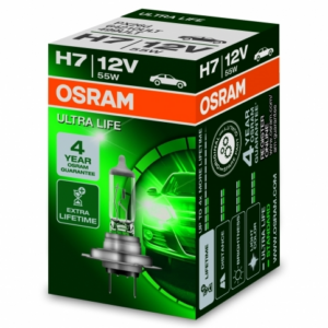 OSRAM ULTRA LIFE H7 Halogen Headlamp 64210ULT 12V carton box (1 unit)