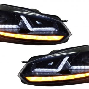 Osram Xenon Upgrade Headlights LEDriving suitable for VW Golf 6 VI (2008-2012) Black LED Dynamic Sequential Turning Lights