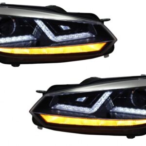 Osram Xenon Upgrade Headlights LEDriving suitable for VW Golf 6 VI (2008-2012) Chrome LED Dynamic Sequential Turning Lights