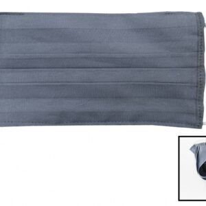 Package of 5 Grey Reusable Masks with Folds 100% Cotton 2 Layers Unisex Washable 5 Filters PPS 330 Microns