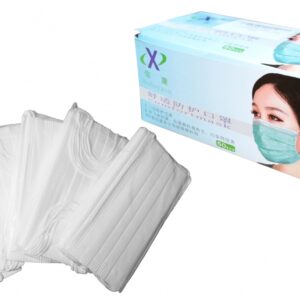 Package of 50 Disposable Protective Mask with Folds 3 Layers Unisex with Bending Strip