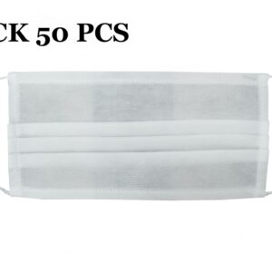 Package of 50 Mask with Folds 100% Polypropylene 2 Layers Unisex