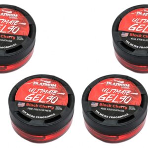 Paradise Fresh Air Ultimate Gel Air Freshener Platinum Series Odor Eliminating 4 Jars Black Cherry