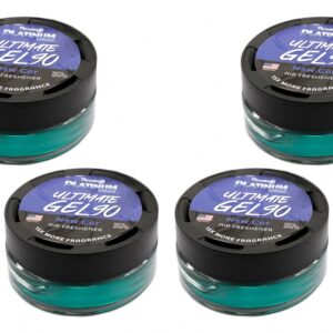 Paradise Fresh Air Ultimate Gel Air Freshener Platinum Series Odor Eliminating 4 Jars New Car Black