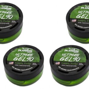 Paradise Fresh Air Ultimate Gel Air Freshener Platinum Series Odor Eliminating 4 Jars Tropic Twist