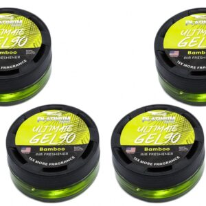 Paradise Fresh Air Ultimate Gel Air Freshener Platinum Series Odor Eliminating 4 Jars Bamboo