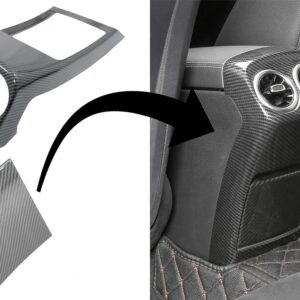 Rear Armrest Box Air Outlet Trim Cover suitable for Mercedes A-Class W177 V177 (2018-Up) Carbon Fiber