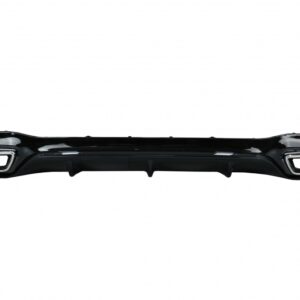 Rear Bumper Air Diffuser with Exhaust Muffler Tips Chrome suitable for Mercedes E-Class W213 Sport Line (2016-2019) E63 Design