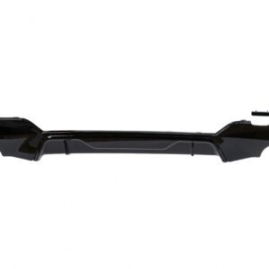 Rear Bumper Diffuser Double Outlet for Single Exhaust suitable for BMW 3 Series G20 G28 Sedan G21 Touring (2018-2022) Shiny Black