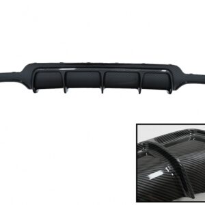 Rear Bumper Diffuser suitable for BMW 4 Series F32 F33 F36 (2013-2019) M Performance Design Carbon Film Coating Twin Double Outlet