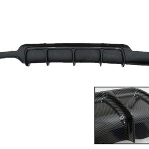 Rear Bumper Diffuser suitable for BMW 4 Series F32 F33 F36 (2013-2019) Coupe Cabrio M Performance Design Carbon Film Coating Left Double Outlet