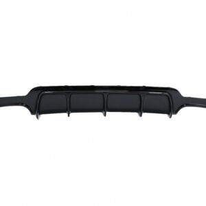 Rear Bumper Diffuser suitable for BMW 4 Series F32 F33 F36 (2013-2019) Coupe Cabrio M Design Twin Double Outlet Piano Black