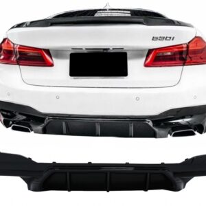 Rear Bumper Diffuser suitable for BMW 5 Series G30 G31 Limousine Touring (2017-up) M5 Design Piano Black