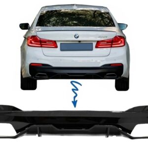 Rear Bumper Diffuser suitable for BMW 5 Series G30 G31 Limousine Touring (2017-up) M Performance Design Piano Black