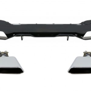 Rear Bumper Diffuser suitable for BMW 5 Series G30 G31 Limousine/Touring (2017-up) with Exhaust Muffler Tips M Performance Design